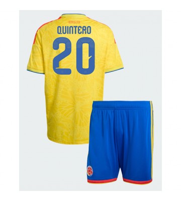 Colombia Juan Fernando Quintero #20 Hemmaställ Barn VM 2026 Kortärmad (+ Korta byxor)